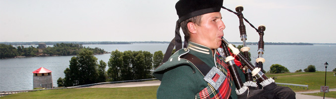 Bag Piper on Fort Henry hill