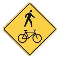 Pedestrian and Bicycle Crossing sign