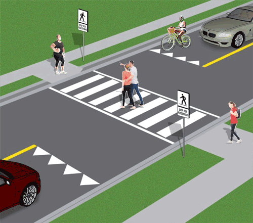 Pedestrian crossover Type D