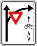Yield to cyclist signage